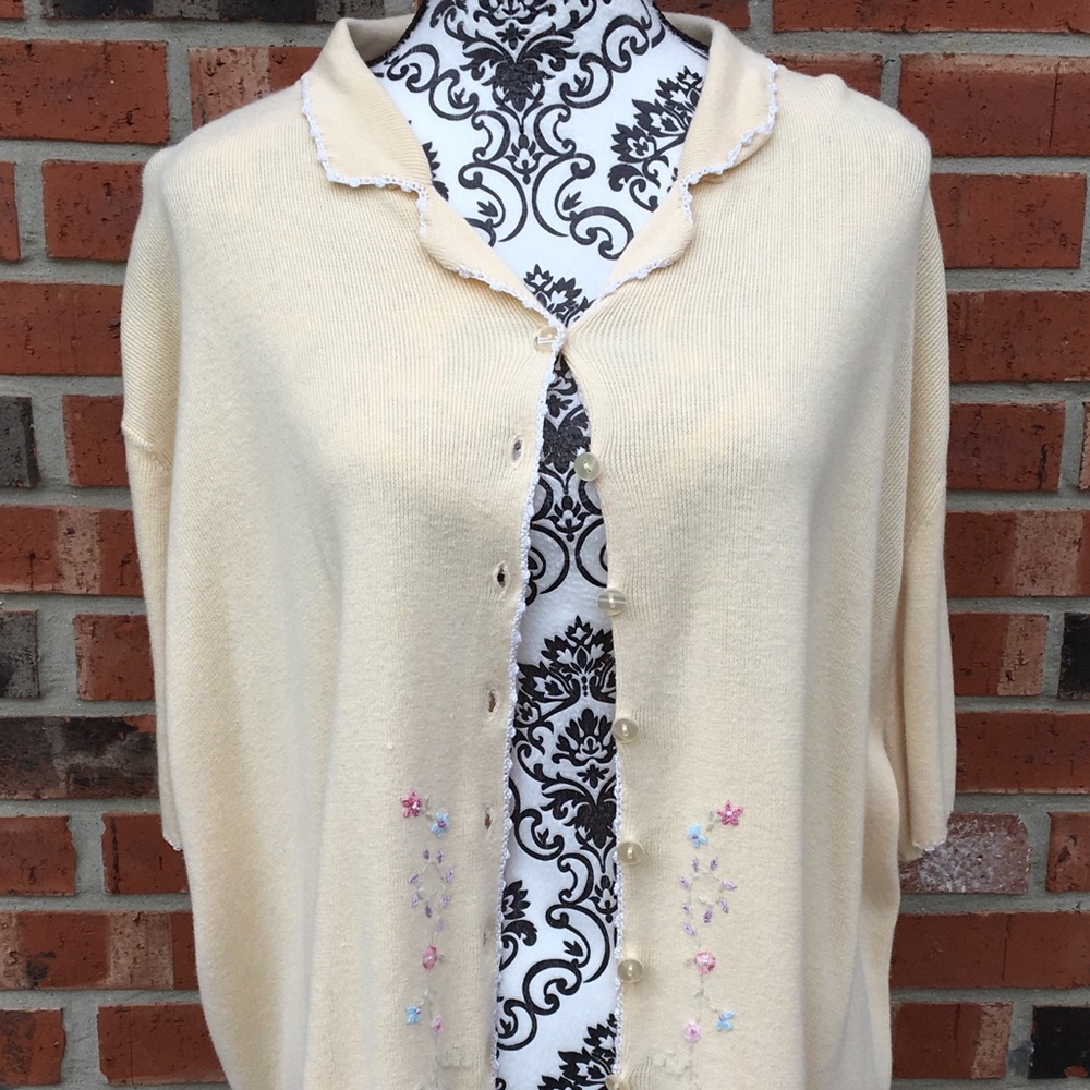 Lower Button Sweater. Size 4X.